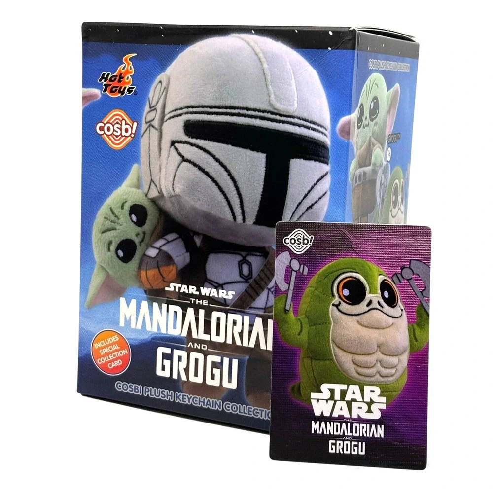 Disney x Cosbi x Star Wars Mandalorian & Grogu Plush Keychain/Charm, Rotta, New